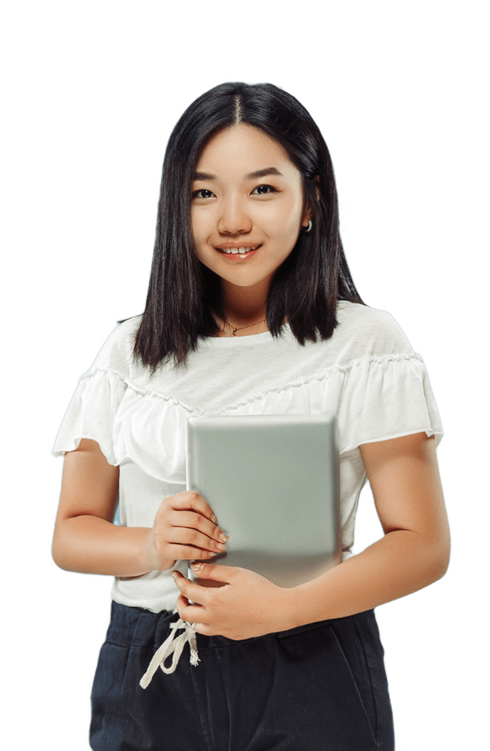Student with tablet
