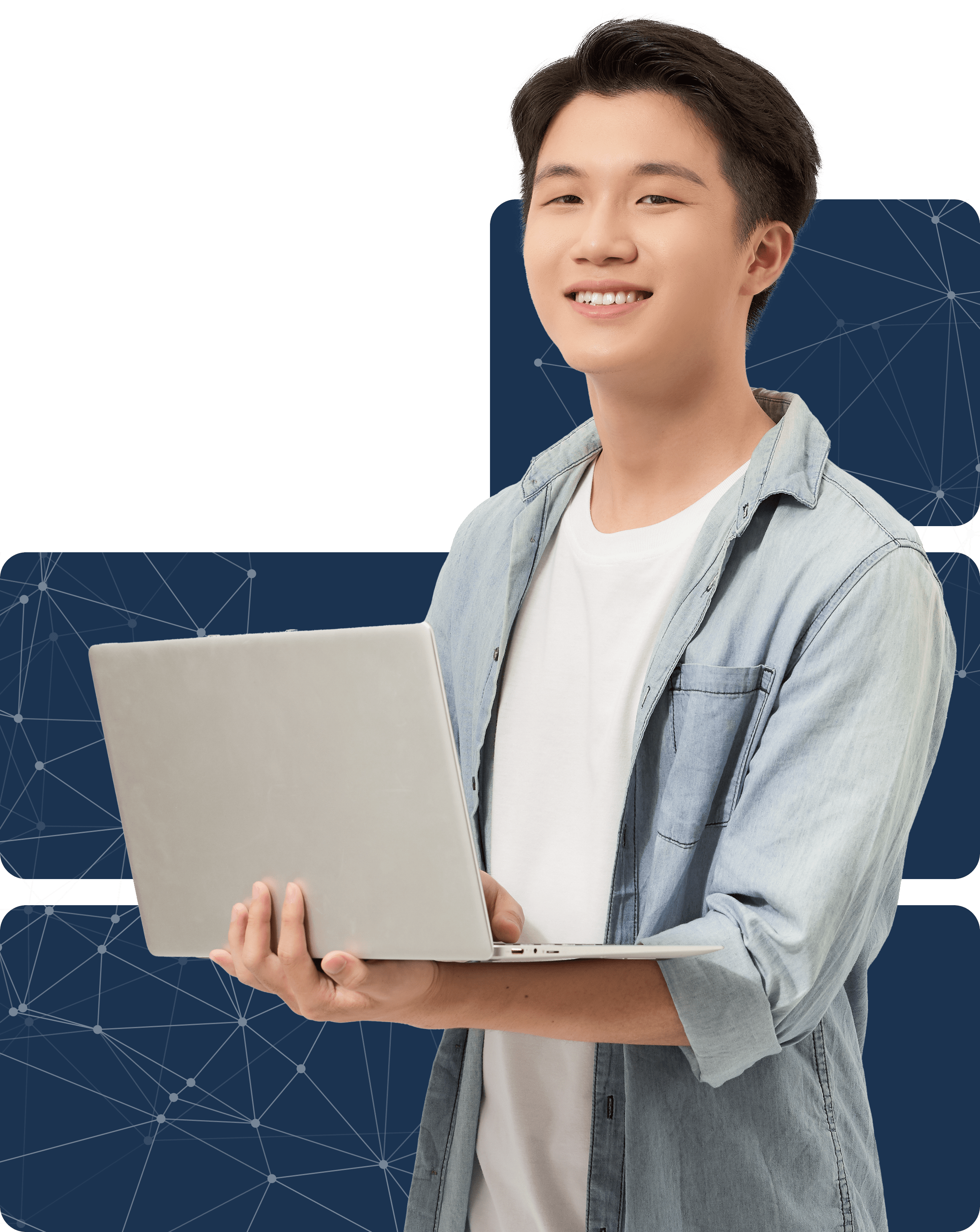 Student with laptop