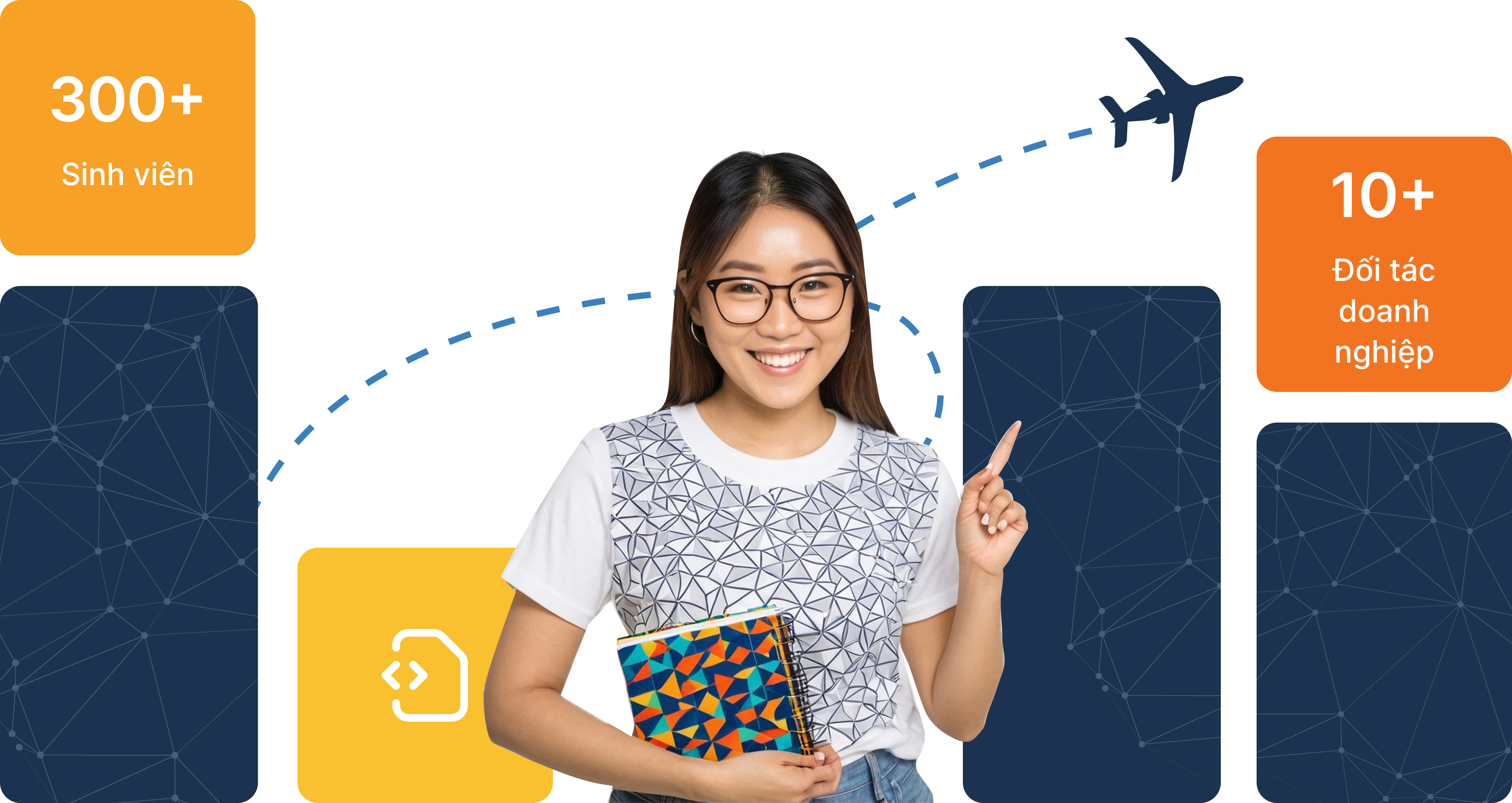 Student with notebook